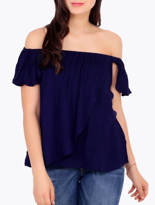 off shoulder layered top - 15108064 - Very Small Image - 1