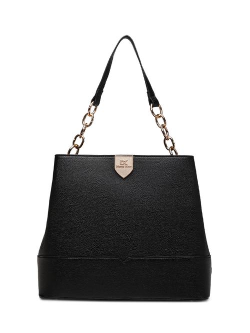 black leatherette  regular handbag - 15109119 - Very Small Image - 1