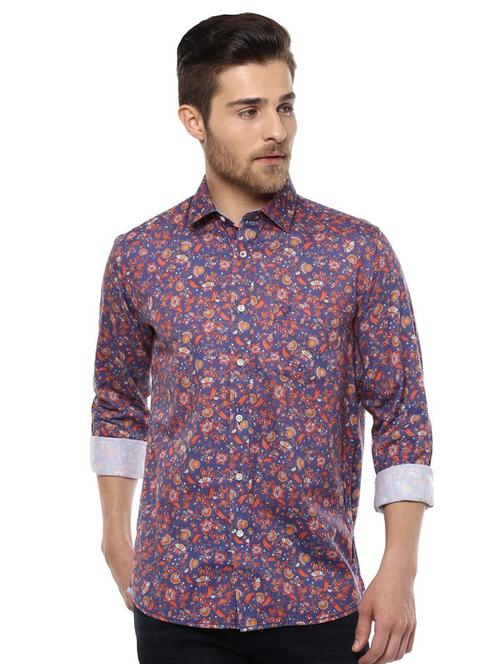 purple cotton casual shirt - 15109486 - Very Small Image - 1