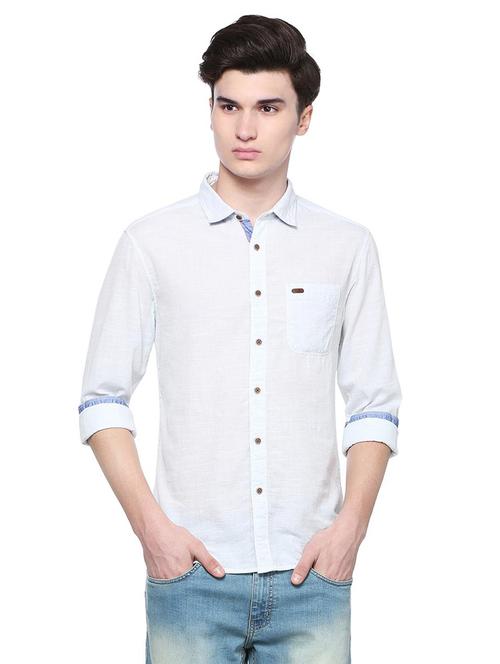 white cotton casual shirt - 15109593 - Very Small Image - 1