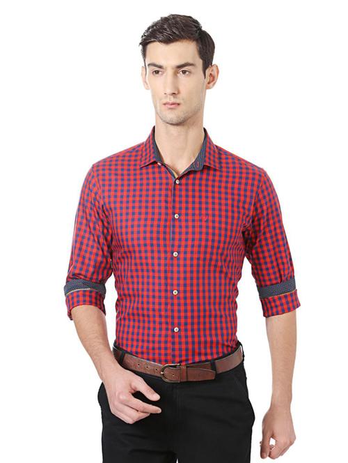 red cotton casual shirt - 15109652 - Very Small Image - 1