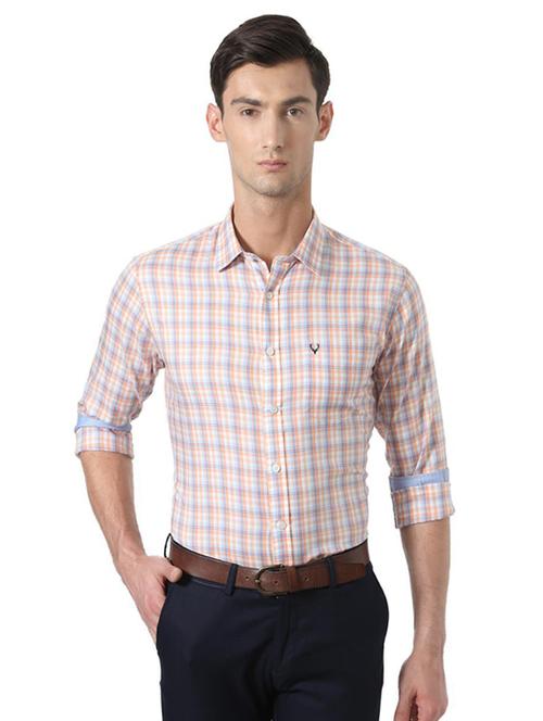 orange cotton casual shirt - 15110472 - Very Small Image - 1