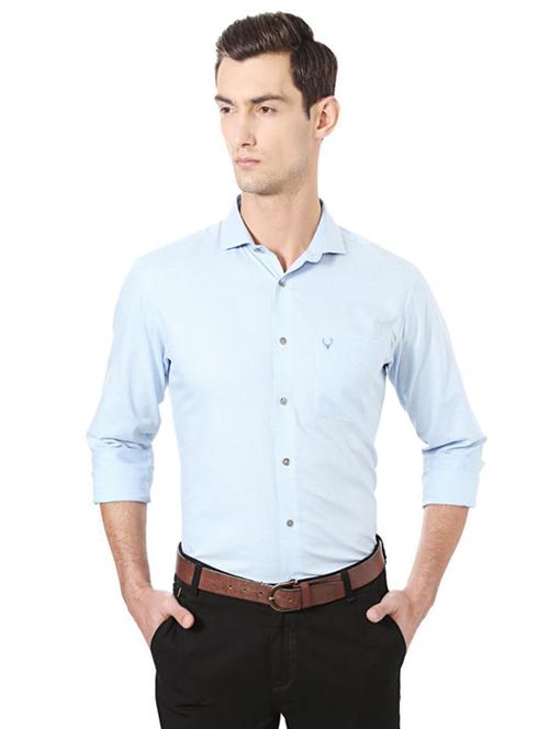 blue cotton casual shirt - 15110482 - Very Small Image - 1