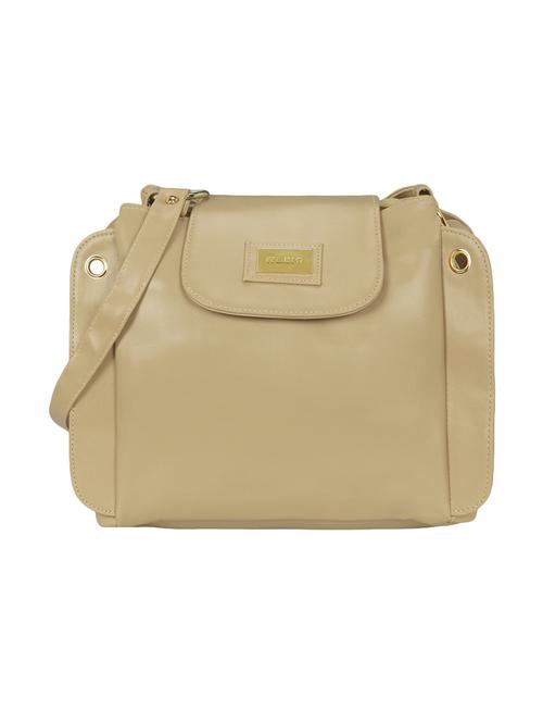cream leatherette  regular sling bag - 15116983 - Very Small Image - 1