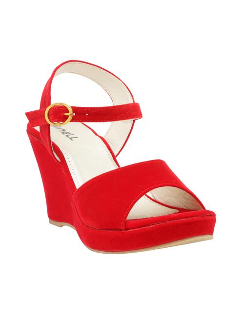 red ankle strap wedge - 15117310 - Very Small Image - 1