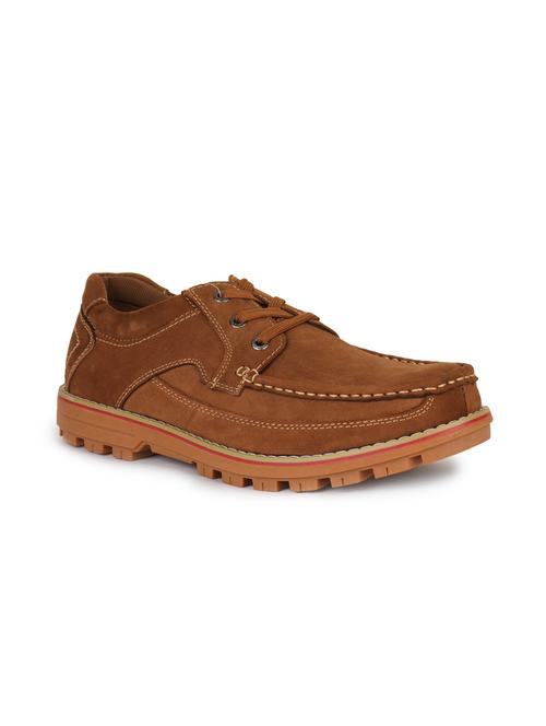brown leatherette lace up sneaker - 15118296 - Very Small Image - 1