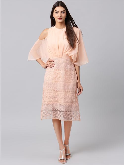 pink solid a-line dress - 15120205 - Very Small Image - 1