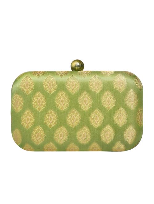 green silk box clutch - 15123030 - Very Small Image - 1
