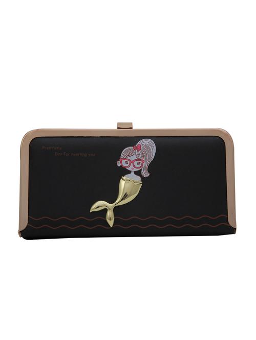 black leatherette  regular clutch - 15124090 - Very Small Image - 1