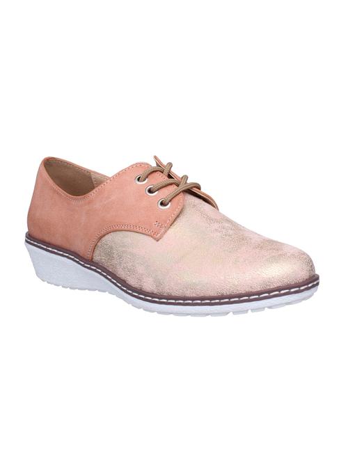 pink faux leather laceup casual shoes - 15124325 - Very Small Image - 1