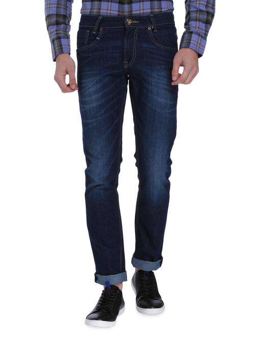 blue cotton washed jeans - 15124476 - Very Small Image - 1