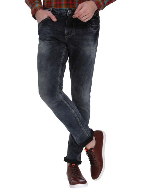 black cotton washed jeans - 15124491 - Very Small Image - 1