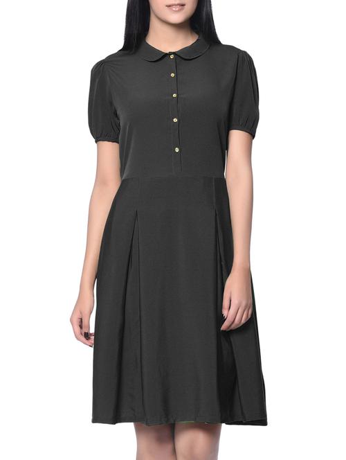 women's fit & flare solid dress - 15125439 - Very Small Image - 1