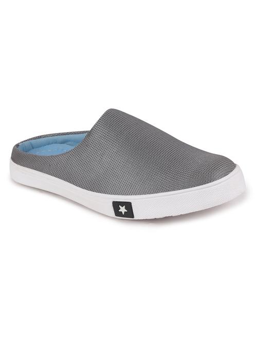 grey mesh slip on mules - 15125837 - Very Small Image - 1