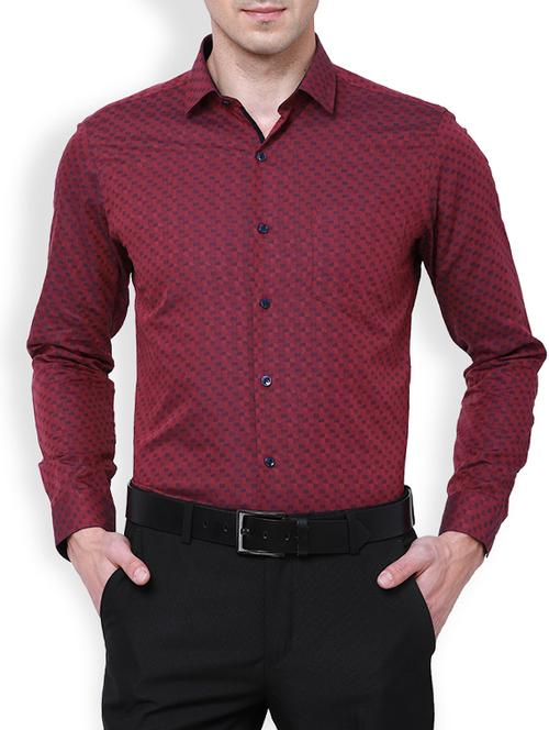 red cotton formal shirt - 15127166 - Very Small Image - 1