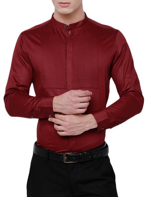 red cotton formal shirt - 15127177 - Very Small Image - 1