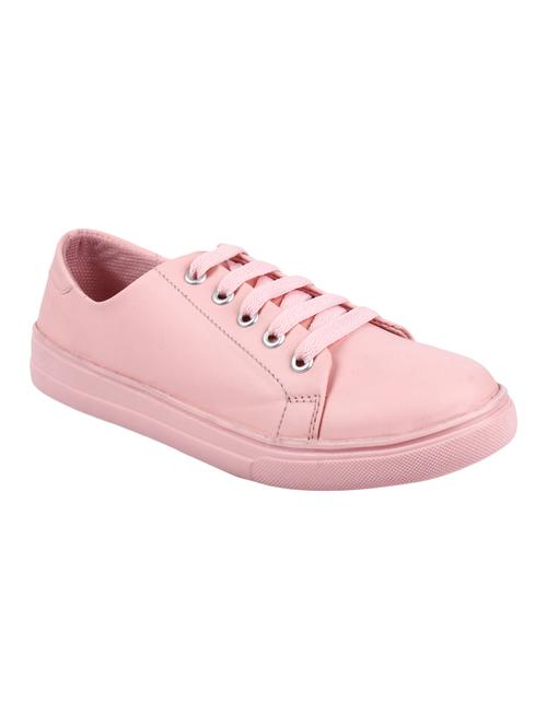 pink pu laceup sneakers - 15127298 - Very Small Image - 1