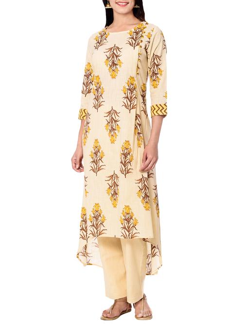 high low printed kurta - 15132703 - Very Small Image - 1