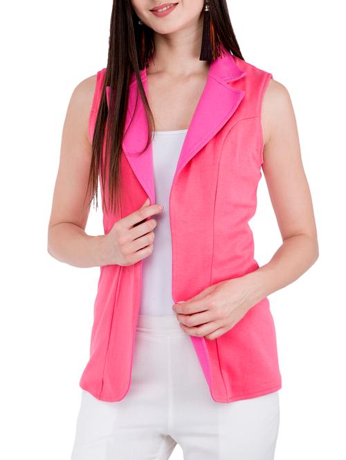 solid pink hosery blazer - 15136500 - Very Small Image - 1