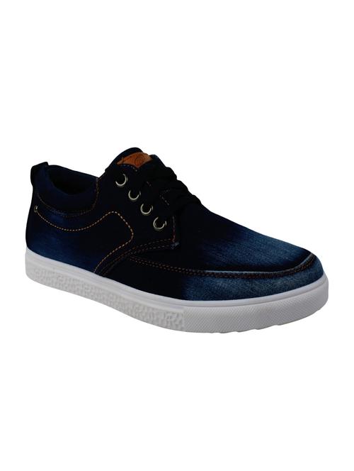 blue denim lace up sneaker - 15137140 - Very Small Image - 1