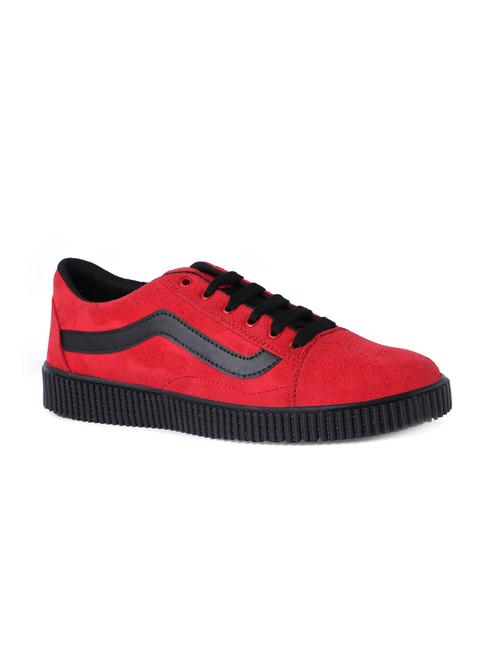 red suede lace up sneaker - 15137978 - Very Small Image - 1