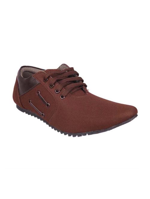 brown canvas lace up shoes - 15139079 - Very Small Image - 1