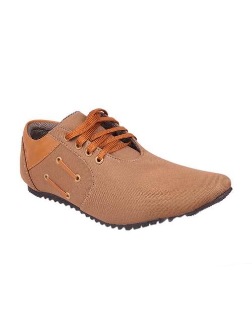 brown canvas lace up shoes - 15139080 - Very Small Image - 1