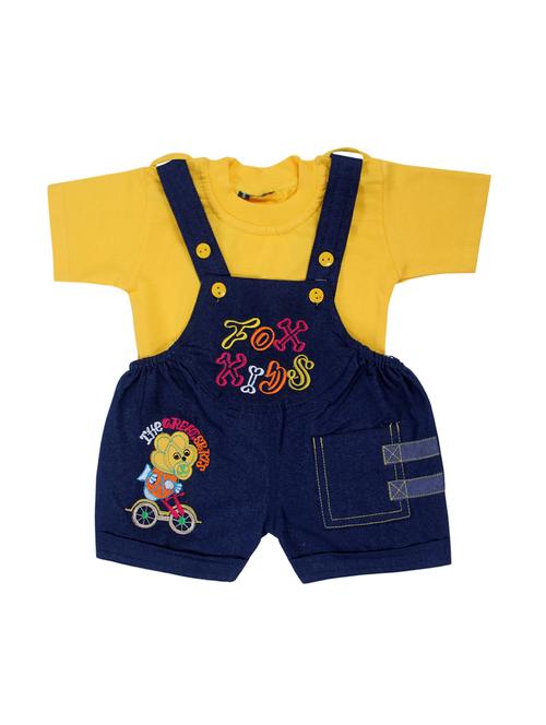 dark blue denim dungaree set - 15141834 - Very Small Image - 1