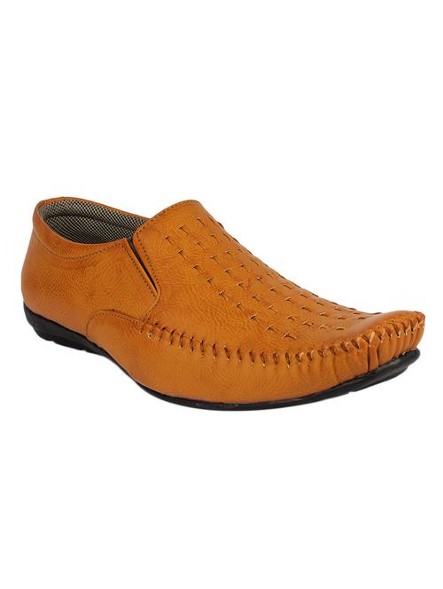 tan leatherette slip on loafer - 15142670 - Very Small Image - 1