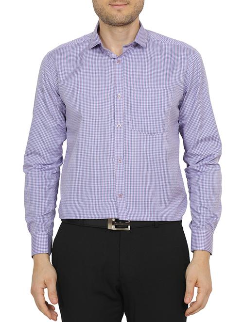 purple cotton formal shirt - 15144439 - Very Small Image - 1