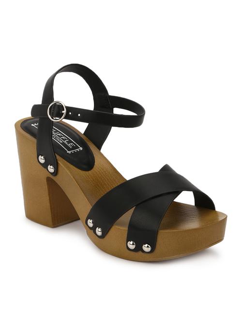 black patent leather ankle strap sandals - 15144735 - Very Small Image - 1