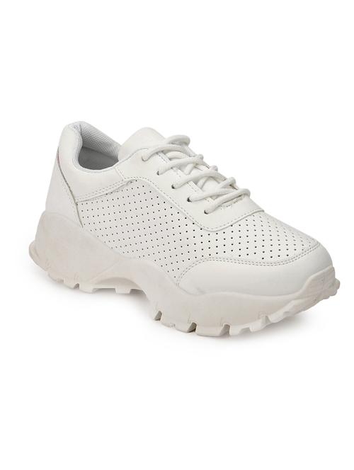 White Patent Leather Laceup Sneakers - 15144792 - Very Small Image - 1