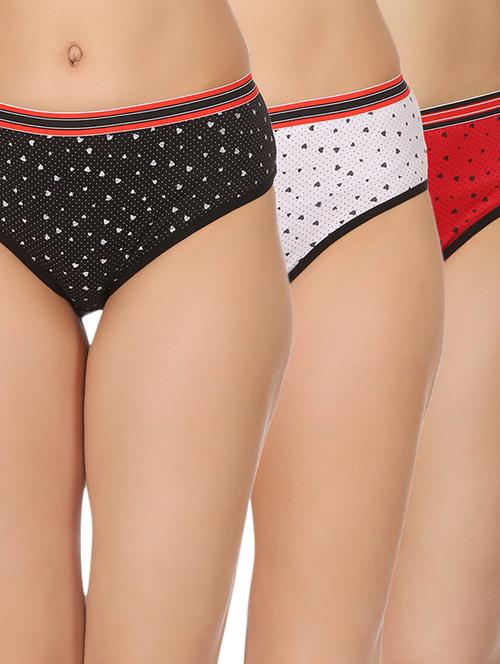 set of 3 multi colored cotton hipster panties - 15145176 - Very Small Image - 1