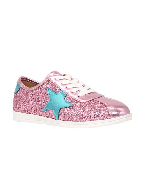 pink pu laceup sneakers - 15145563 - Very Small Image - 1