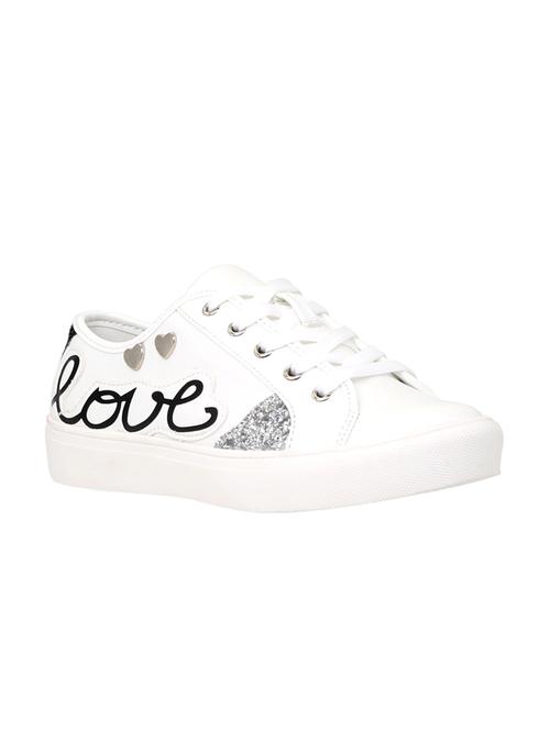 white pu laceup sneakers - 15145566 - Very Small Image - 1