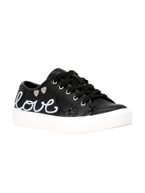 black pu laceup sneakers - 15145567 - Very Small Image - 1