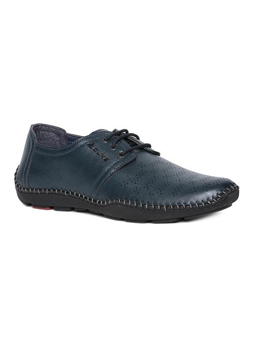 blue leatherette lace up sneaker - 15145613 - Very Small Image - 1