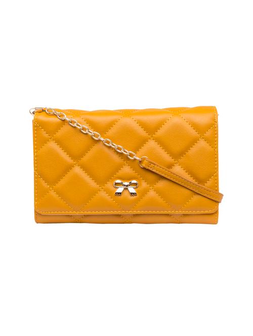 yellow leatherette regular sling bag - 15146149 - Very Small Image - 1