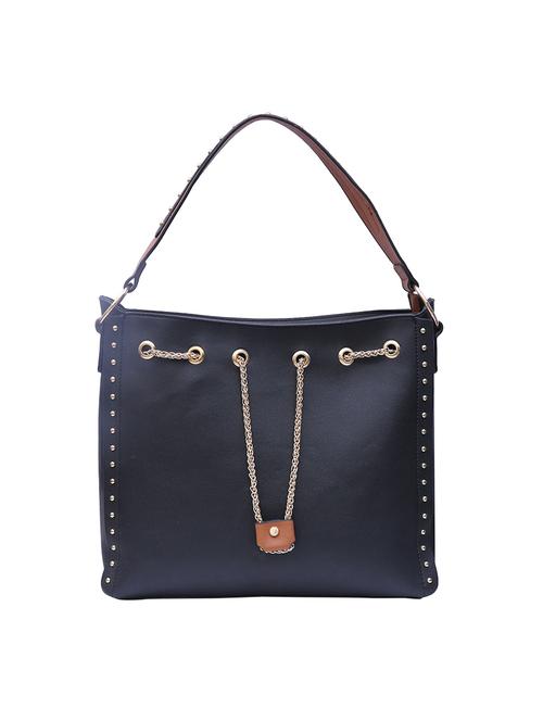 black leatherette (pu) handbag - 15146364 - Very Small Image - 1