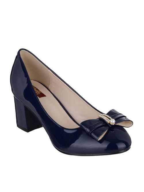 Blue Patent Leather Slip On Pumps - 15146935 - Very Small Image - 1