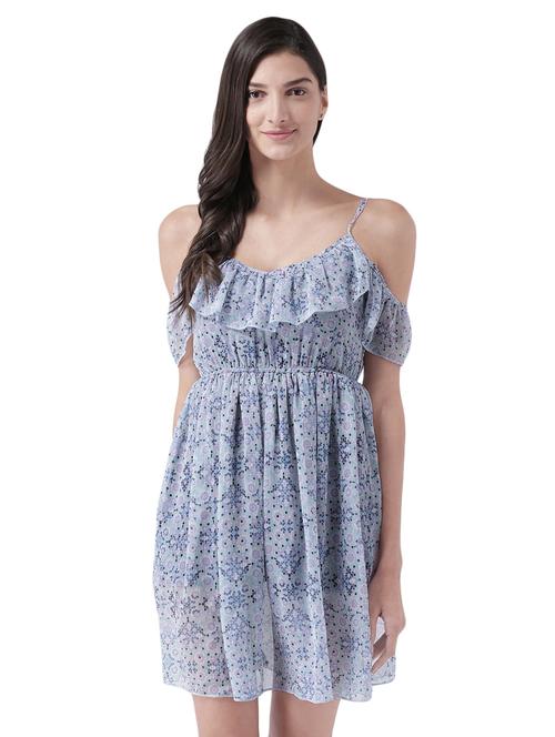 cold shoulder floral blouson dress  - 15147086 - Very Small Image - 1