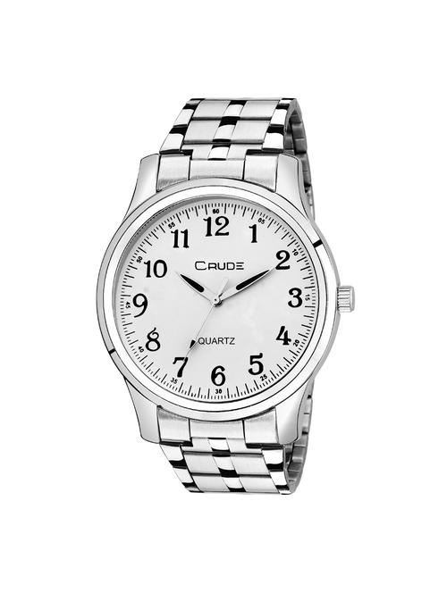 silver case white dial stainlees steel watch for men - 15147145 - Very Small Image - 1