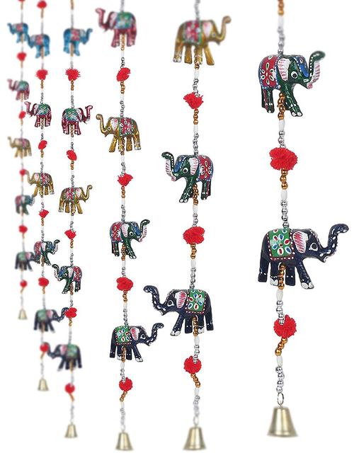 rajasthani elephant door hanging home decor- set of 2 - 15149664 - Very Small Image - 1