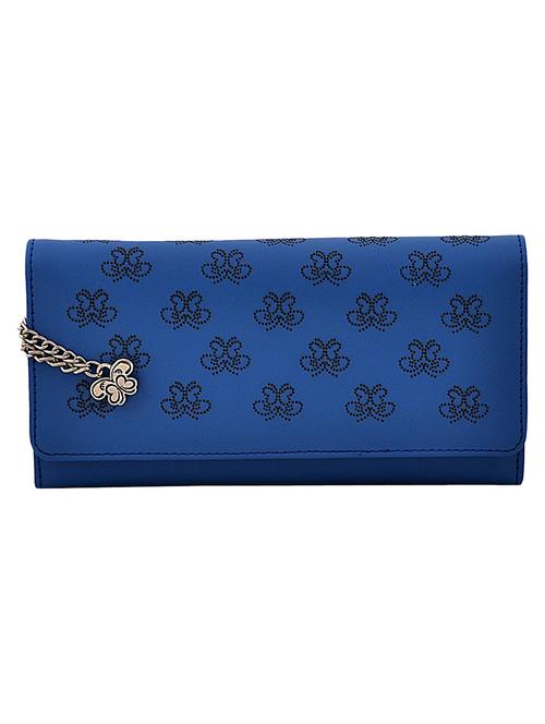 blue leatherette  regular clutch - 15149728 - Very Small Image - 1