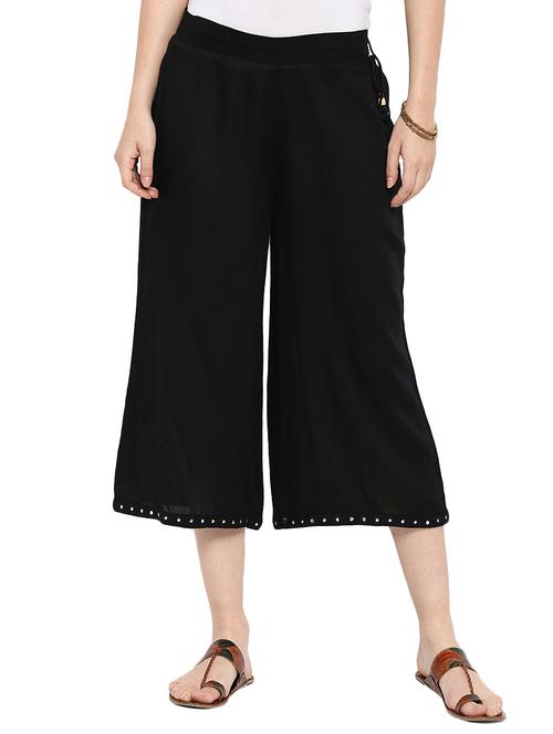 black rayon culottes - 15149820 - Very Small Image - 1