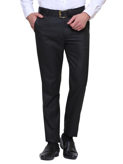 black polyester blend formal trouser - 15151195 - Very Small Image - 1