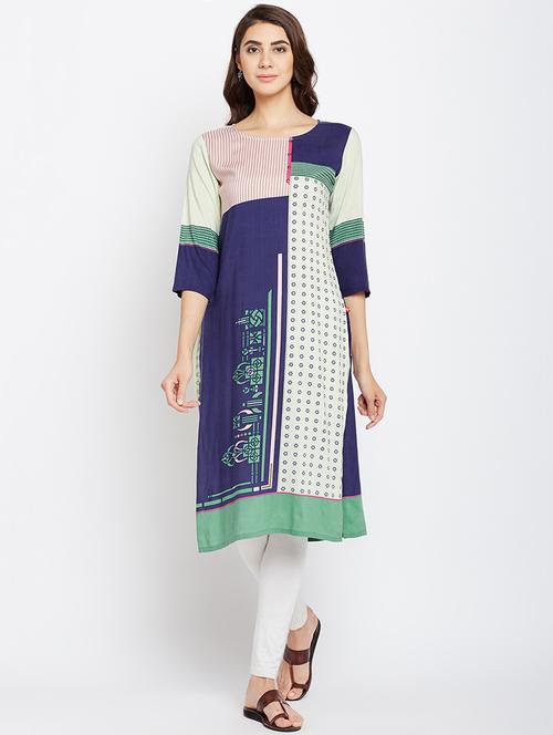 women's straight kurta - 15151234 - Very Small Image - 1