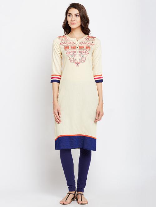 pink cotton straight kurta - 15151254 - Very Small Image - 1