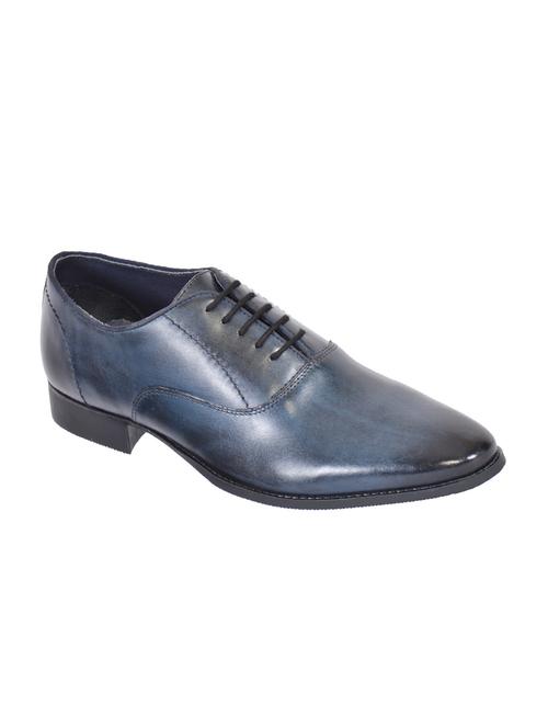 blue leather lace-up oxford - 15151663 - Very Small Image - 1