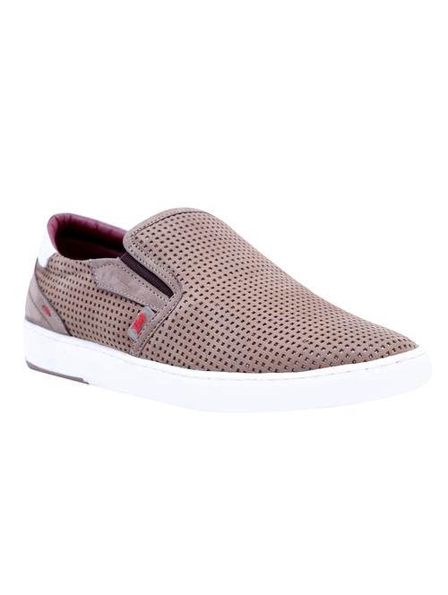 brown Leather casual slip ons - 15152979 - Very Small Image - 1